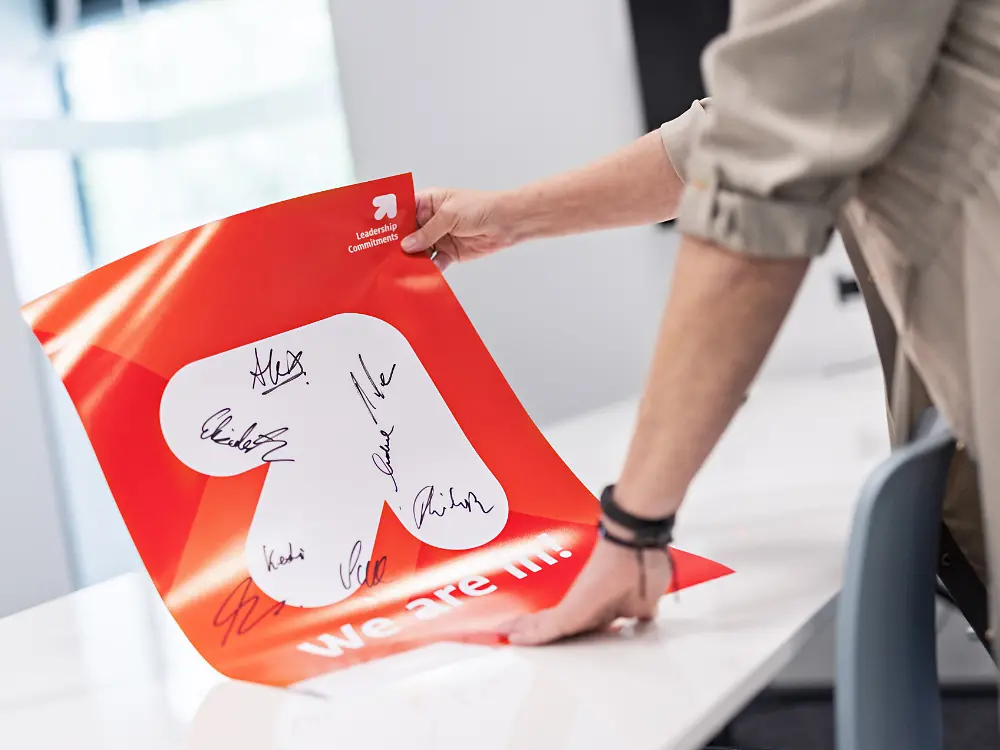 Et bilde tatt på en workshop for lederskapsforpliktelse 