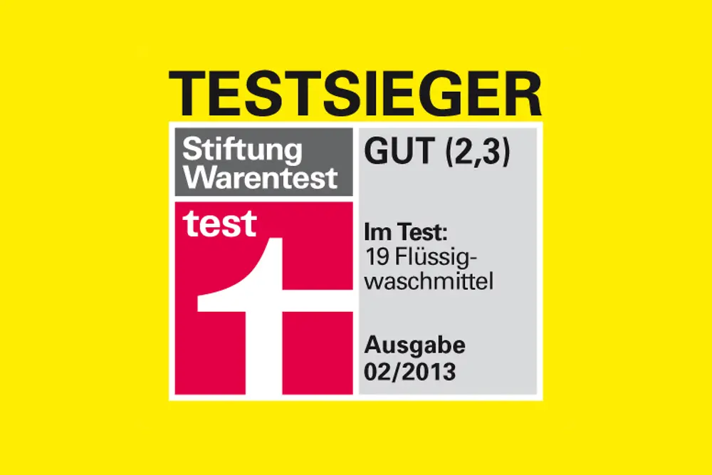 Stiftung Warentest bestätigt die eindrucksvolle Spitzenleistung von Persil